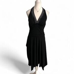 YS Y2K 2000s Vintage Halter Dress With Mcbling Detail Size Large Perfect Party